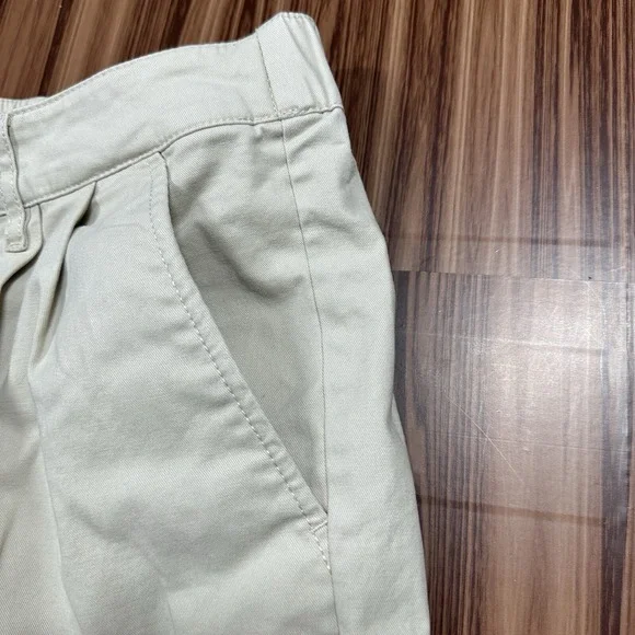 ASOS Design Beige Pleated Shorts Mens Size 34 x 7.5" Inseam Button Fly - Picture 7 of 11